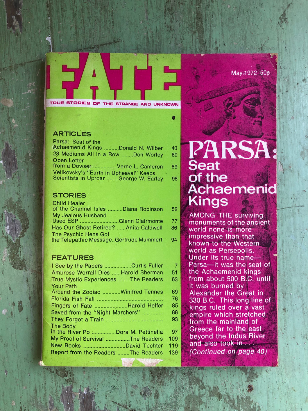 Fate: True Stories of the Strange and Unknown. May, 1972. Vol. 25 - No. 5, Issue No. 266