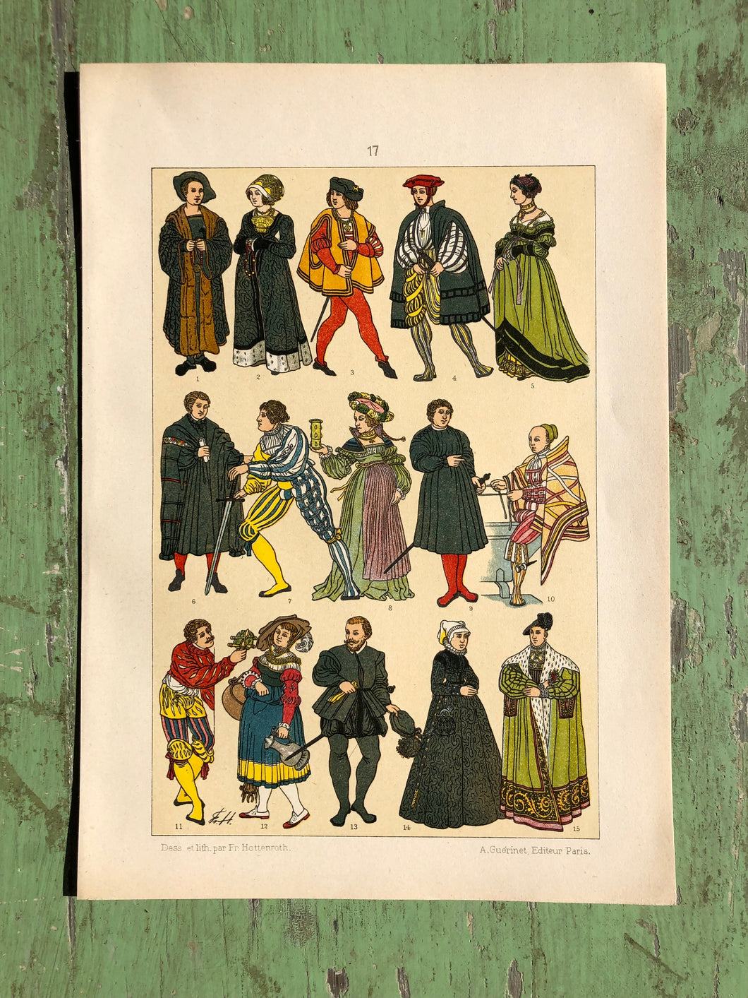 Early 20th Century Print of Renaissance Fashion