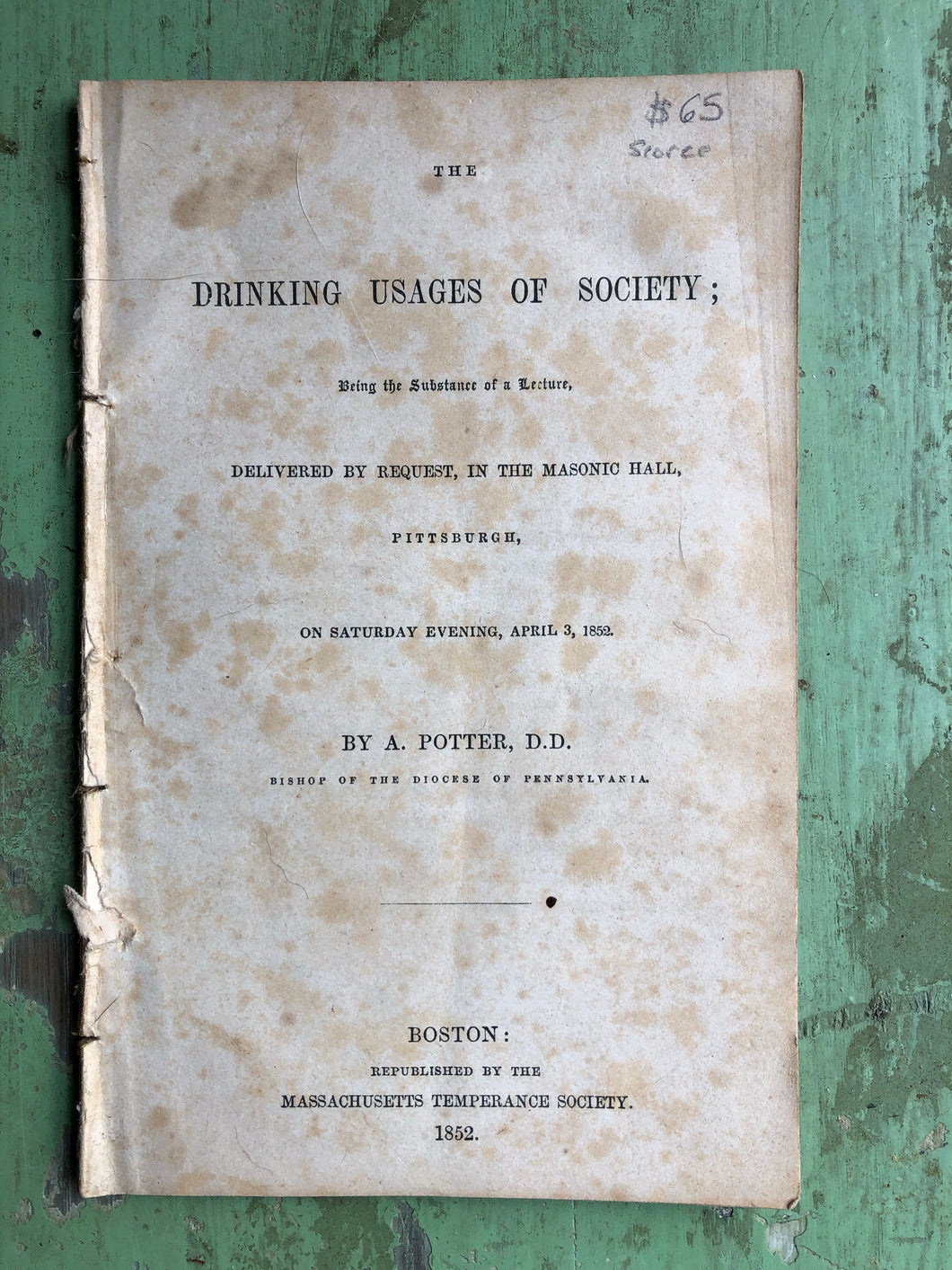 The Drinking Usages of Society by A. Potter