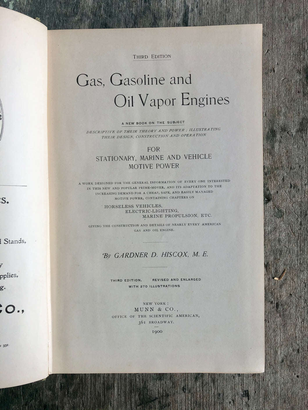“Gas, Gasoline, and Oil Engines” by Gardner D. Hiscox