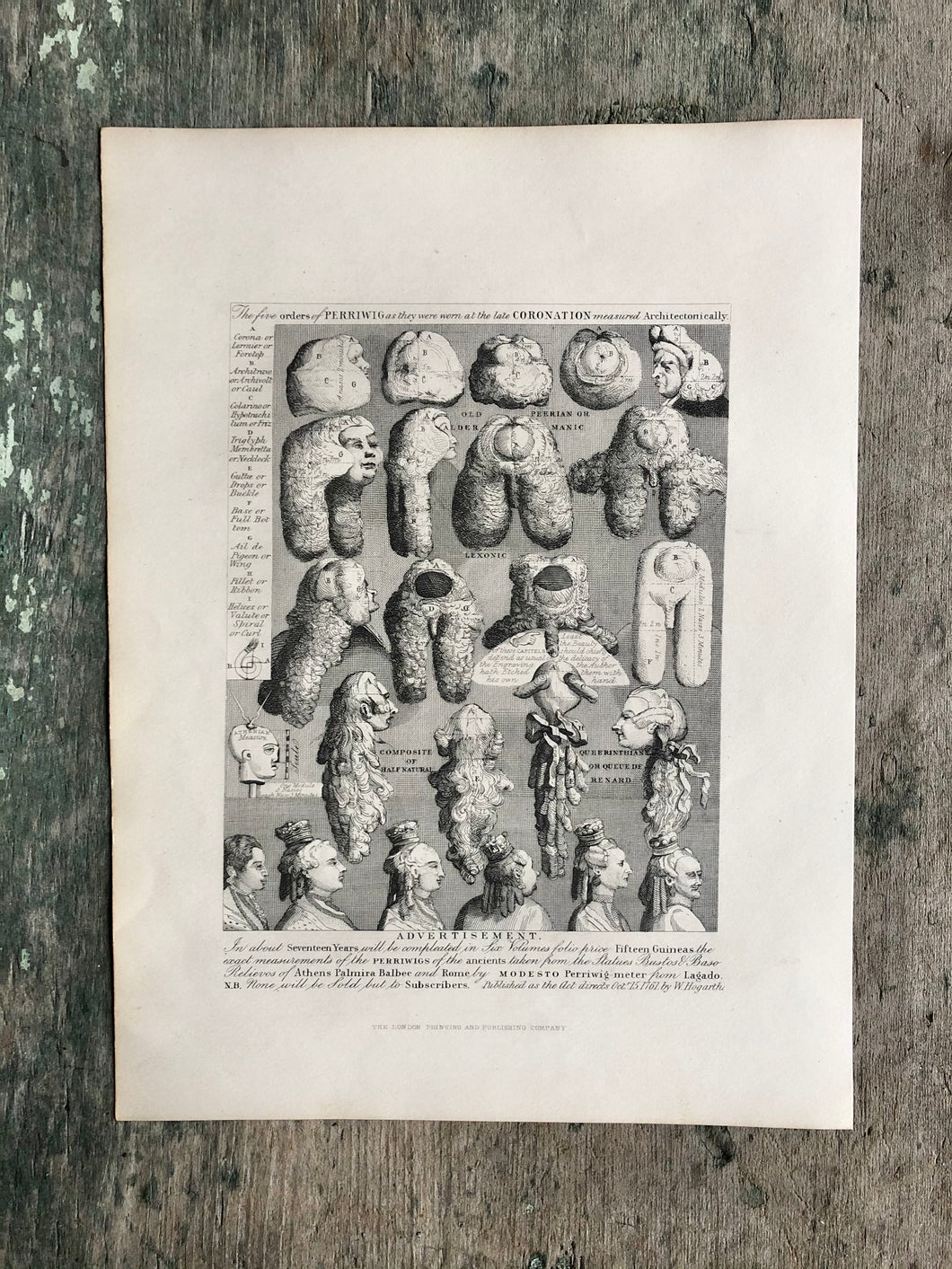 The Five Orders of Periwigs by William Hogarth