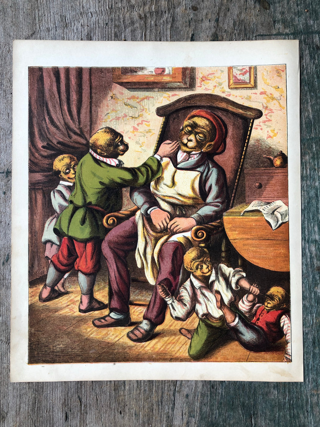 Print and Poem from Old Friends and New Faces: The Mischievous Monkeys