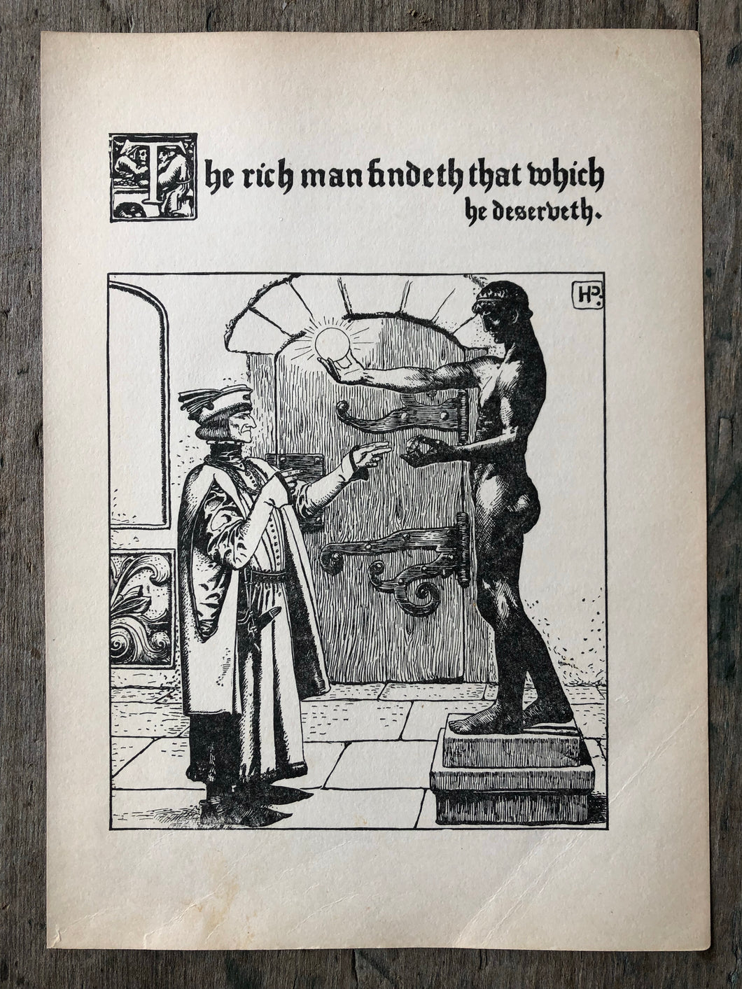 Print from The Wonder Clock by Howard Pyle