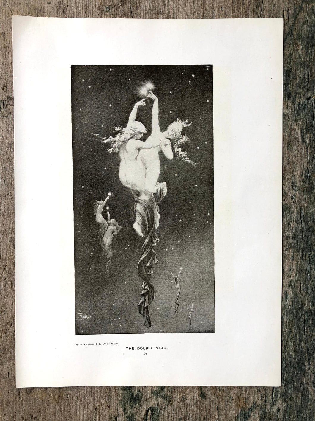 The Double Star reproduced from a painting by Luis Falero