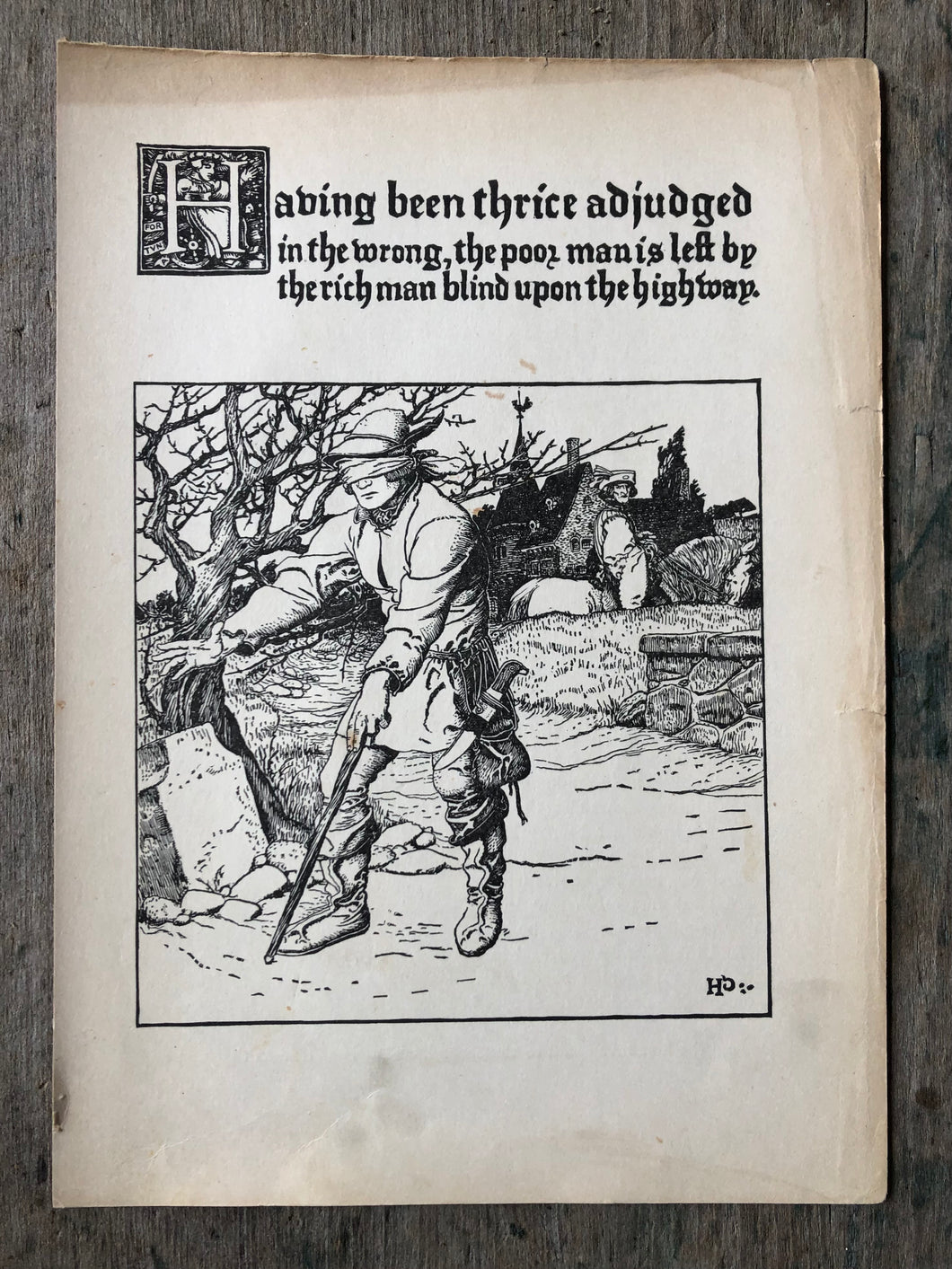 Print from The Wonder Clock by Howard Pyle
