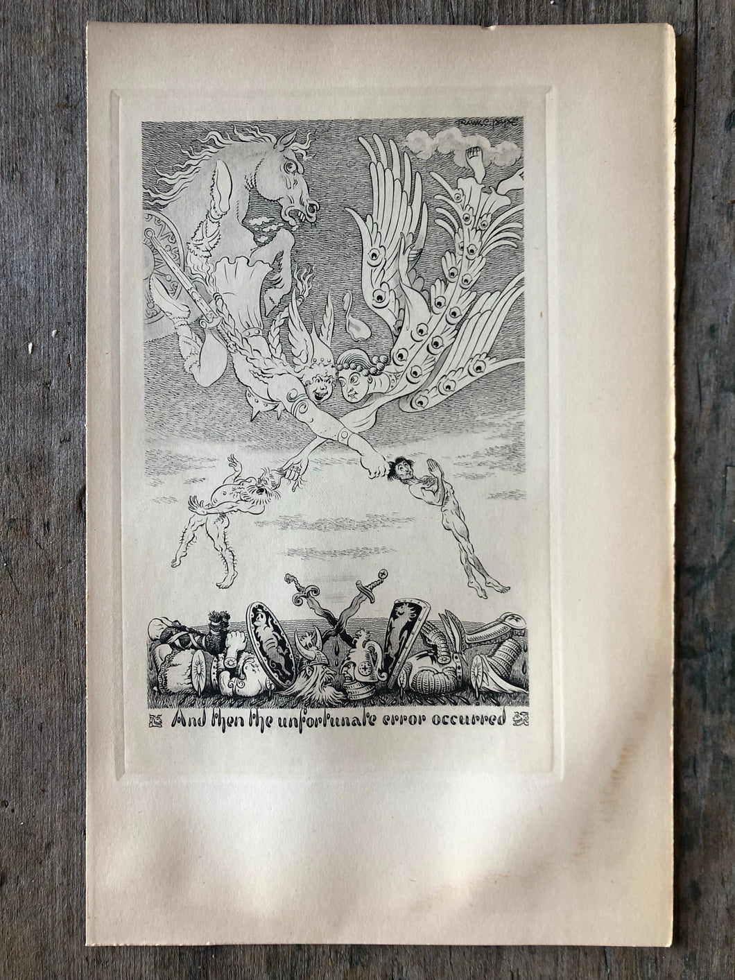 Print by Frank C. Pape from The Silver Stallion: A Comedy of Redemption by James Branch Cabell